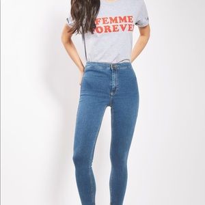 Top shop Joni super high waisted jeans size 32/36